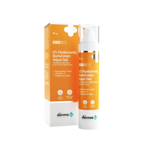 The Derma Co 1% Hyaluronic Sunscreen Aqua Gel SPF 50 PA++ 50g